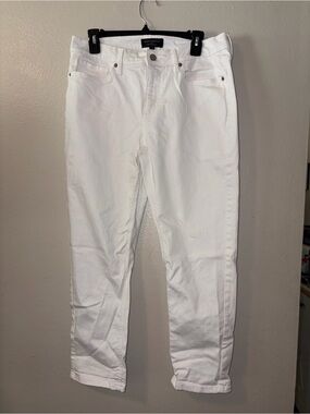 Banana Republic White Straight-Leg Jeans